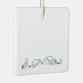 Snowy Village Keramisch Kerstversiering Keramisch Ornament (Rechts)