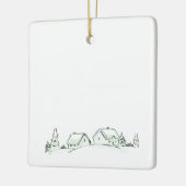 Snowy Village Keramisch Kerstversiering Ornament (Links)
