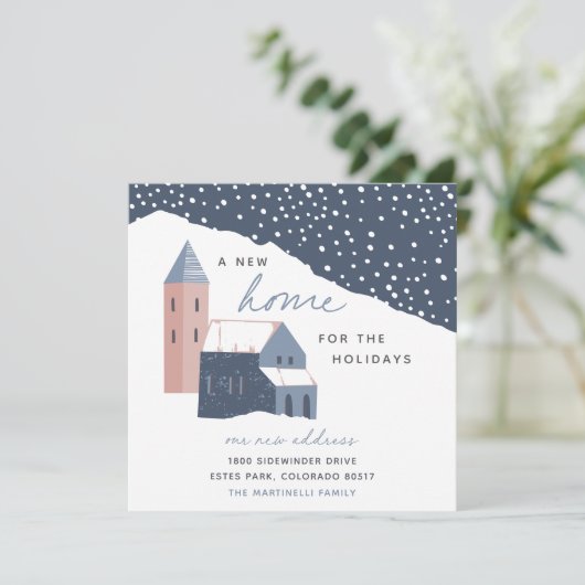 Snowy Village | Nieuw startpunt voor de Feestdagen Aankondiging (Staand voorkant)