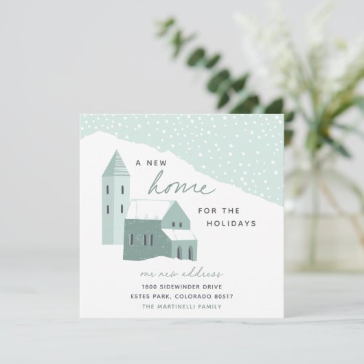 Snowy Village | Nieuw startpunt voor de Feestdagen Aankondiging (Staand voorkant)