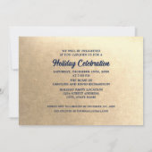 Snowy Village Painting Custom Kerstparty Kaart (Achterkant)