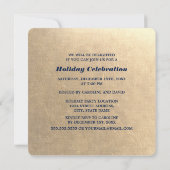 Snowy Village Painting Custom Kerstparty Kaart (Achterkant)