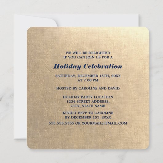 Snowy Village Painting Custom Kerstparty Kaart (Achterkant)