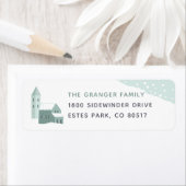 Snowy Village Return Address Label (Insitu)