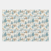 Snowy Village Scene Inpakpapier Vel (Voorkant)