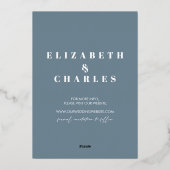 Snowy Village Town Whimsical Bruiloft Save The Dat Folie Uitnodiging (Achterkant)