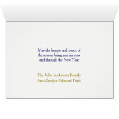 Snowy Village uit New Hampshire met kerstkaart (Binenzijde Horizontaal (Onderkant))