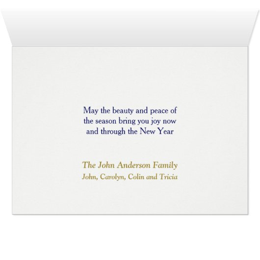 Snowy Village uit New Hampshire met kerstkaart (Binenzijde Horizontaal (Onderkant))