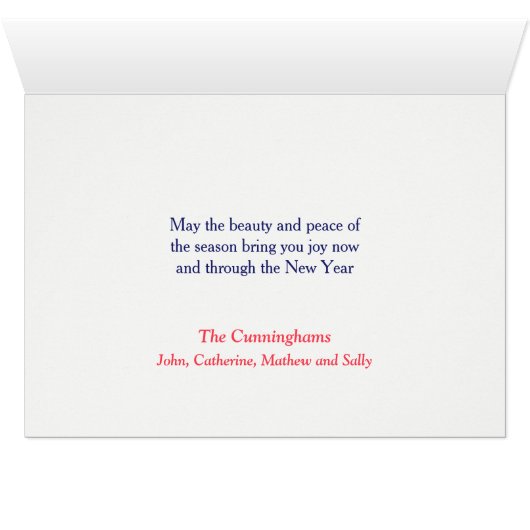 Snowy Village uit New Hampshire met kerstkaart (Binenzijde Horizontaal (Onderkant))