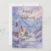 Snowy Village vakantie kerst Kaart (Voorkant)