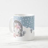 Snowy Village Winter Holiday Foto Koffiemok (Voorkant links)