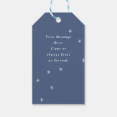 Snowy Village Winter Scene - kerstfoto Cadeaulabel (Achterkant)