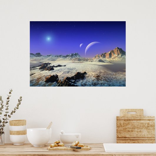 Snowy vista poster (Keuken)