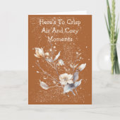 Snowy Warm Winter Blossoms Greeting Card Kaart (Voorkant)