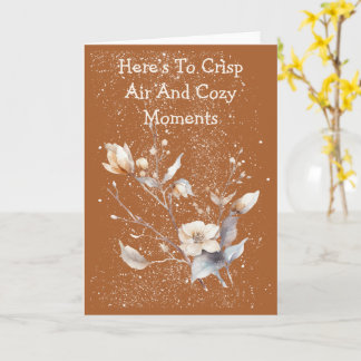 Snowy Warm Winter Blossoms Greeting Card Kaart