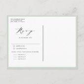 Snowy Waterverf Evergreen Forest Winter Wedding Uitnodiging Briefkaart (Achterkant)