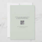 Snowy Waterverf Evergreen Winter Wedding QR Code Kaart (Achterkant)
