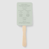 Snowy Waterverf Evergreen Woodland Winterbruiloft Handwaaier (Achterkant)