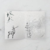Snowy Waterverf Peaceful Deer Kaart (Binnen)