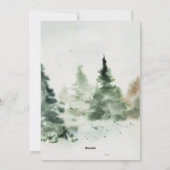 Snowy  Waterverf Pommeren kerstboom Feestdagenkaart (Achterkant)