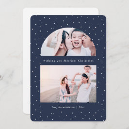 Snowy Wereldbol Foto kerstfeestdag Kaart