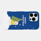 Snowy Whiskers – Merry Christmas Cat iPhone Hoesje (Achterkant horizontaal)