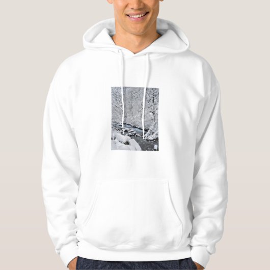 Snowy white creek schilderachtig, Oregon Hoodie (Voorkant)