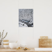 Snowy white creek schilderachtig, Oregon Poster (Keuken)