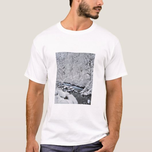 Snowy white creek schilderachtig, Oregon T-shirt (Voorkant)