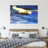 Snowy white egret "estuary" canvas afdruk (Insitu (Slaapkamer))