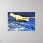 Snowy white egret "estuary" canvas afdruk (Voorkant)