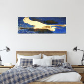 Snowy white egret "estuary" canvas afdruk (Insitu (Slaapkamer))