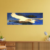 Snowy white egret "estuary" canvas afdruk (Insitu (Woonkamer))