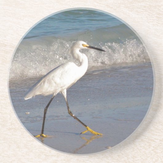 Snowy White Egret Onderzetter (Voorkant)