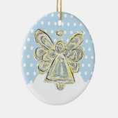 Snowy White Kerstmis Angel Ornament (Rechts)