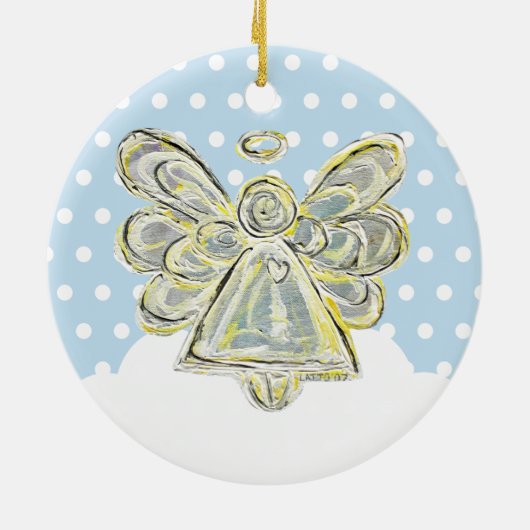 Snowy White Kerstmis Angel Ornament (Achterkant)