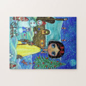 Snowy White Kerstmis Big Eye Doll Deer Elves Cute Legpuzzel (Horizontaal)