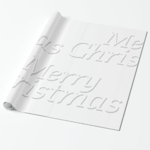 Snowy White Merry kerstwrapping paper Cadeaupapier
