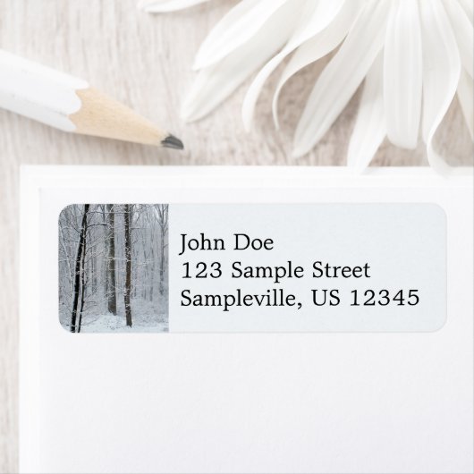 Snowy White Poplar Forest Etiket (Insitu)