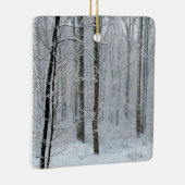 Snowy White Poplar Forest Keramisch Ornament (Rechts)
