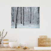 Snowy White Poplar Forest Poster (Keuken)