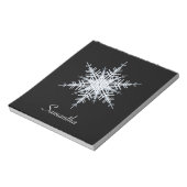 Snowy White Snowflake-laptop Notitieblok (Linkerzijde)