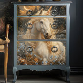 Snowy White Unicorn Winter Fantasy Woodland Fairy Tissuepapier