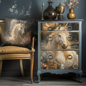 Snowy White Unicorn Winter Fantasy Woodland Fairy Tissuepapier