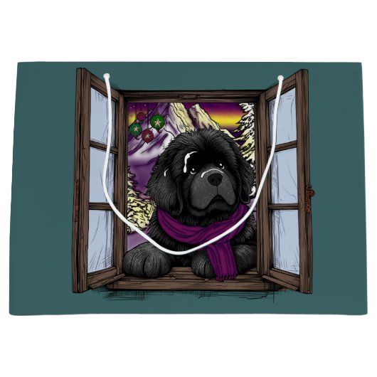 Snowy window puppy groot cadeauzakje (Voorkant)