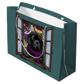 Snowy window puppy groot cadeauzakje (Achterkant Gekanteld)