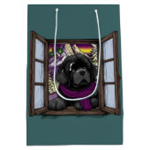 Snowy window puppy medium cadeauzakje (Achterkant)