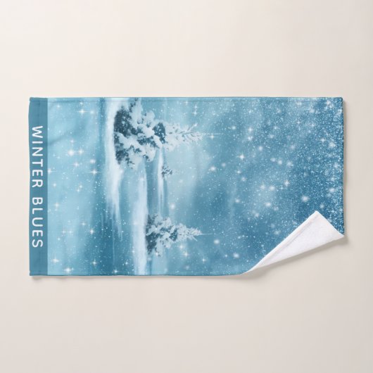 SNOWY WINTER BLUES HANDDOEK (Handdoek)