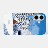 Snowy Winter Bright Apple iPhone Case (Achterkant (horizontaal))