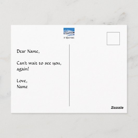 Snowy Winter Bright Briefkaart (Achterkant)